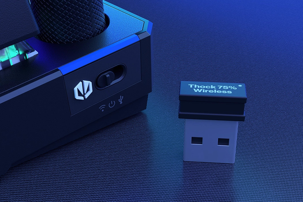 Klawiatura ENDORFY Thock 75 Kailh Box Red Wireless mała ergonomiczna alumienium wygląd mocna szybka wzmocniona hotswap PTB