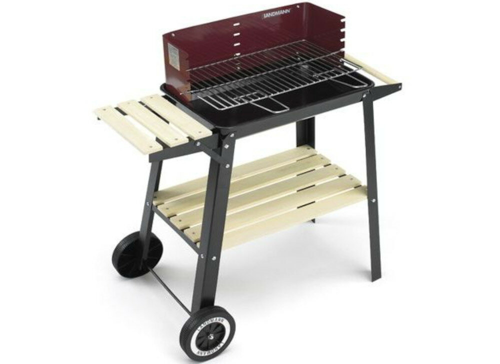 Grill węglowy LANDMANN 0566A półka roboczta ruszt solidne wykonanie