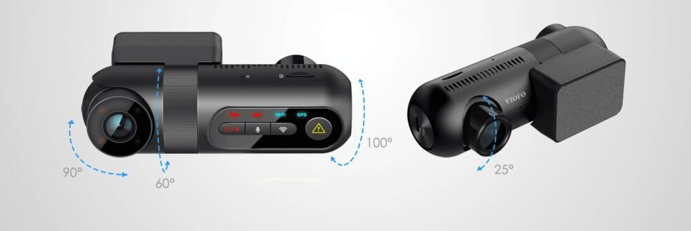 Wideorejestrator VIOFO T130 3CH obiektyw rozdzielczość nagrywanie kąt zapis sensor czujnik montaż wymiary ładowanie zasilanie auto samochód rejestrowanie karta pamięć pojemność ładowarka obraz zdjęcia filmy aplikacja sterowanie