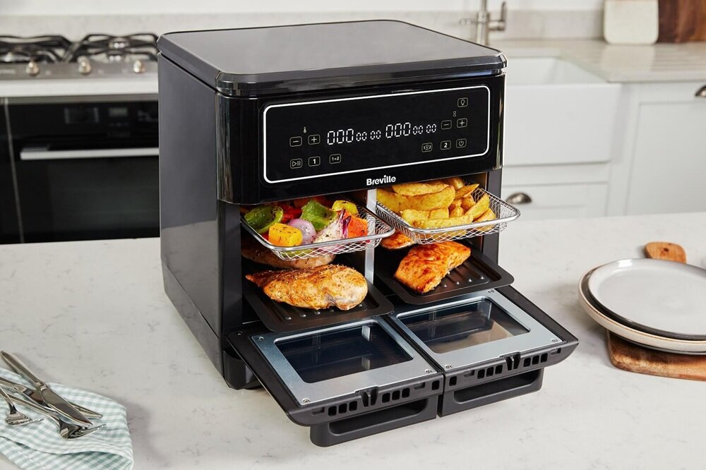 Air Fryer Frytkownica beztłuszczowa BREVILLE VDF130X 11l chrupiące i miękkie, bez tłuszczu
