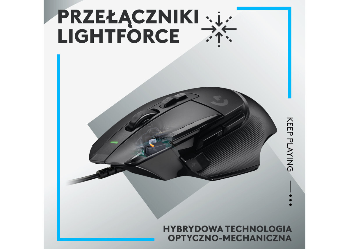 MYSZ LOGITECH G502 X przelaczniki lightforce