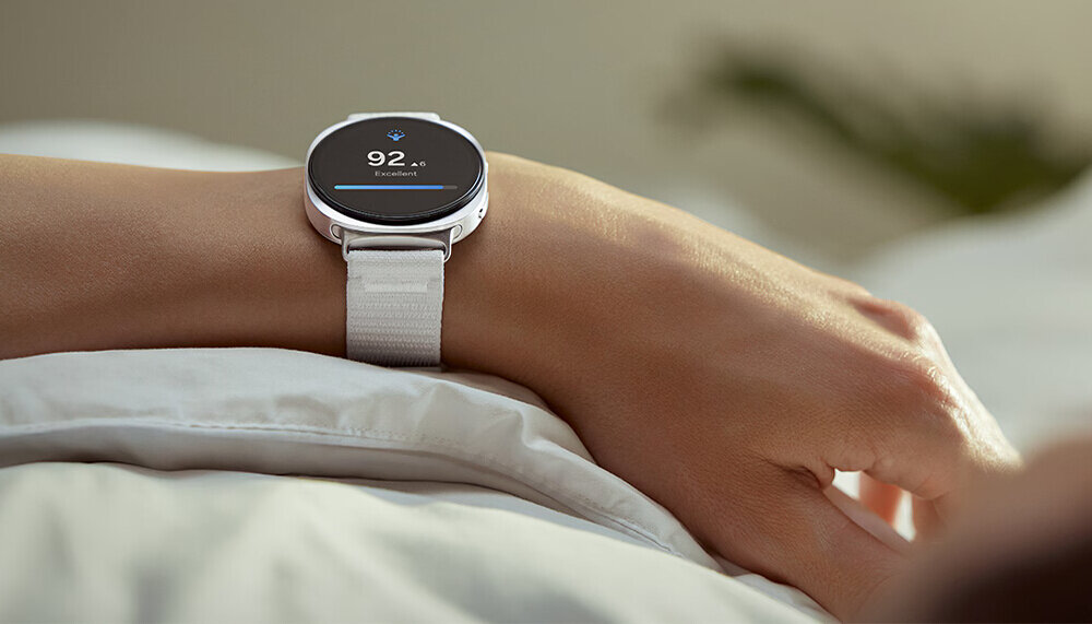 Pasek Galaxy Watch 8/8 Classic Fabric Band wygodny do snu i codziennego noszenia elastyczny biały pasek