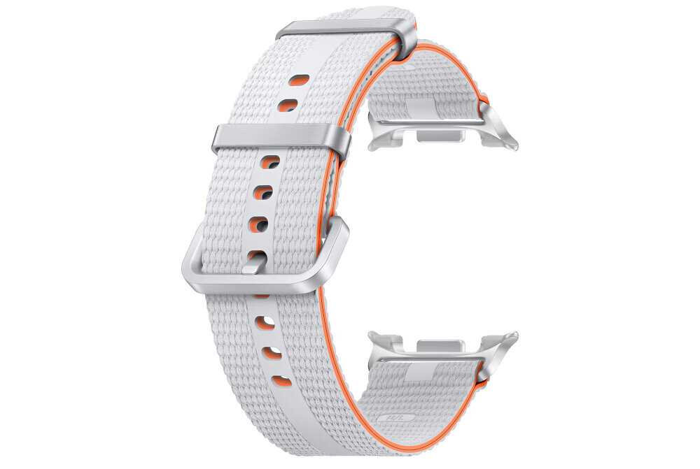 Pasek Athleisure Band Galaxy Watch8 biały smukły z kolorowym akcentem stylowy design