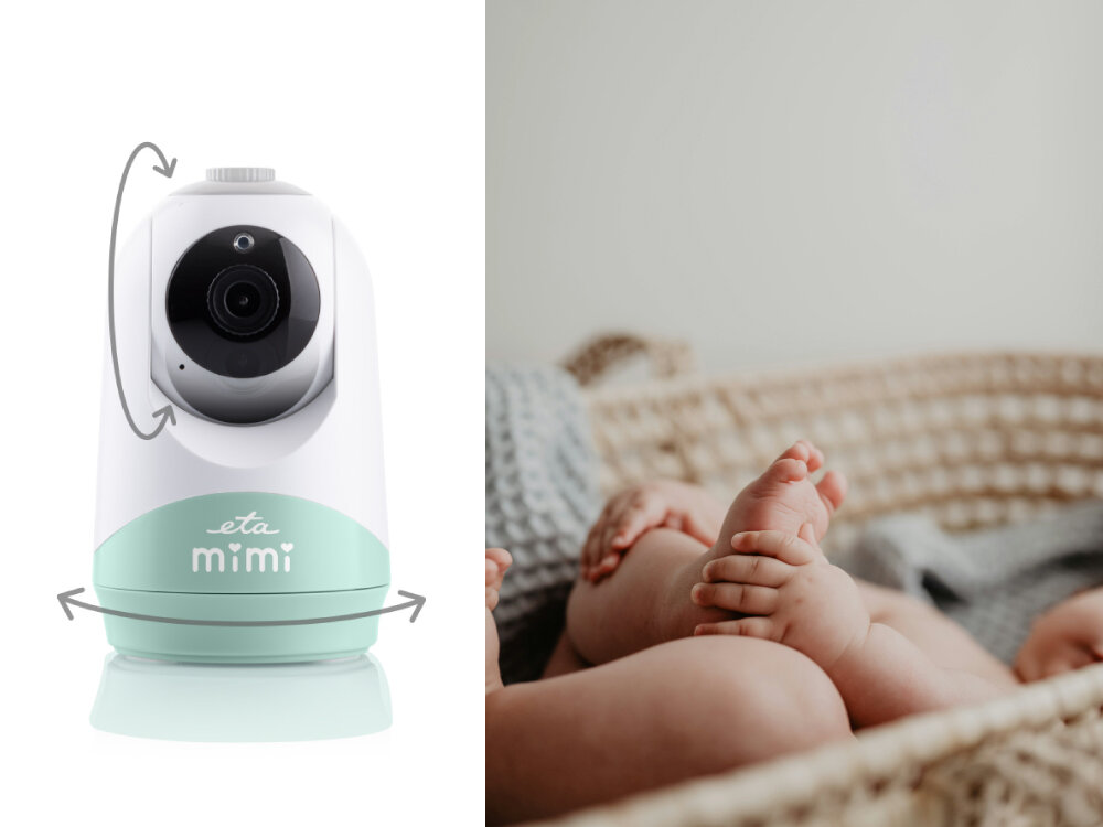 Kamera dodatkowa ETA Mimi 530600020 wysokiej jakości czujnik obrazu, wyraźne monitorowanie, funkcja trybu nocnego, bez wchodzenia do pokoju dziecka