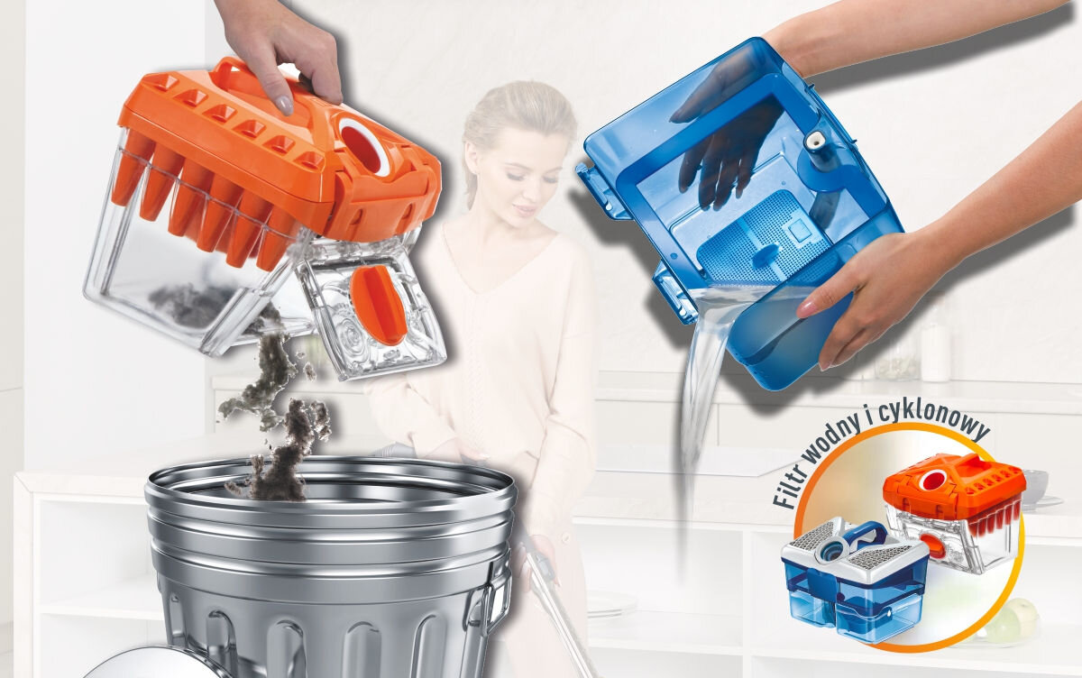 Odkurzacz piorący THOMAS Amfibia Pet dwa pojemniki filtr pojemnik cyklonowy