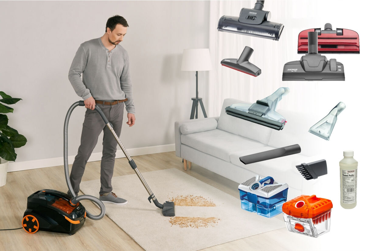 Odkurzacz piorący THOMAS Amfibia Pet elementy akcesoria