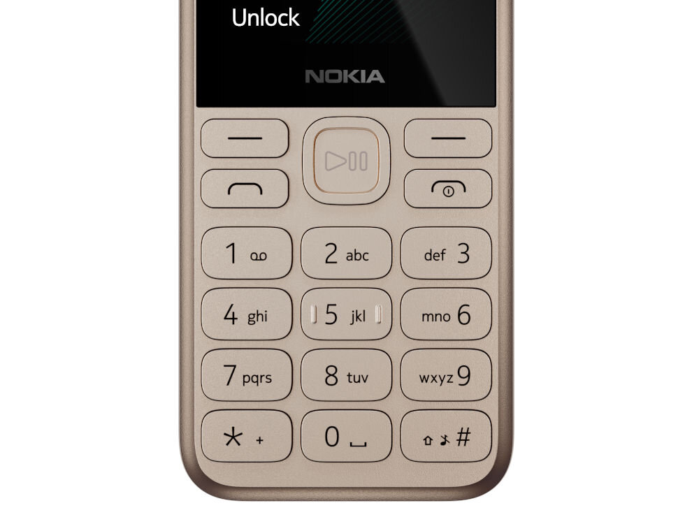 Telefon NOKIA 130 DS 2023 Złoty klawiatura z przyciskami, 2,4 cala wyświetlacz, intuicyjny design, tradycyjna klawiatura, prosty interfejs