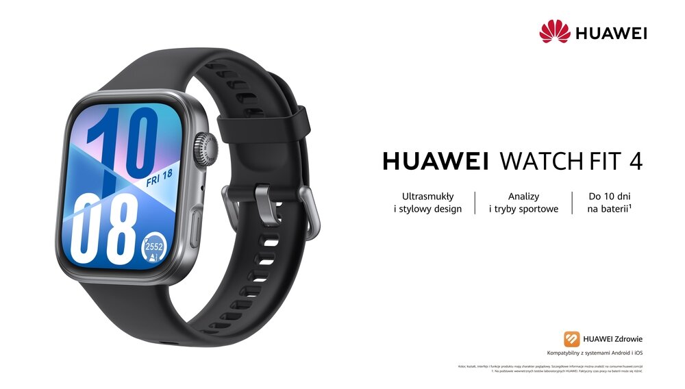Smartwatch HUAWEI Watch Fit 4   kv początek opisu