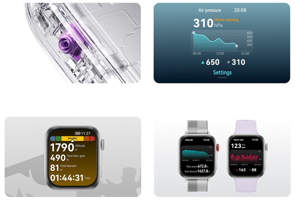 Smartwatch HUAWEI Watch Fit 4 zbór pomiarów  