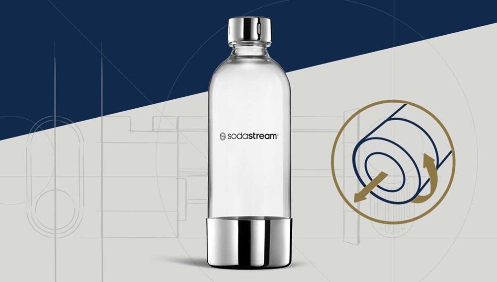 Butelka SODASTREAM Enso Srebrny wygoda i funkcjonalność, niezawiera bisfenoli, można myć w zmywarce, podstawa ze stali nierdzewnej