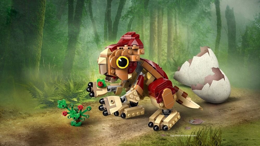 LEGO 76970 Jurassic World Mały dinozaur Dolores: aquilops 11 cm wysokości, 20 cm długości i 15 cm szerokości