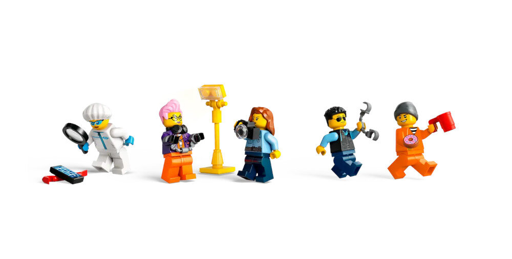 KLOCKI LEGO CITY POLICYJNA CIĘŻARÓWKA Z LABORATORIUM KRYMINALNYM 60418 figurki sceny policjant technik złodzieje