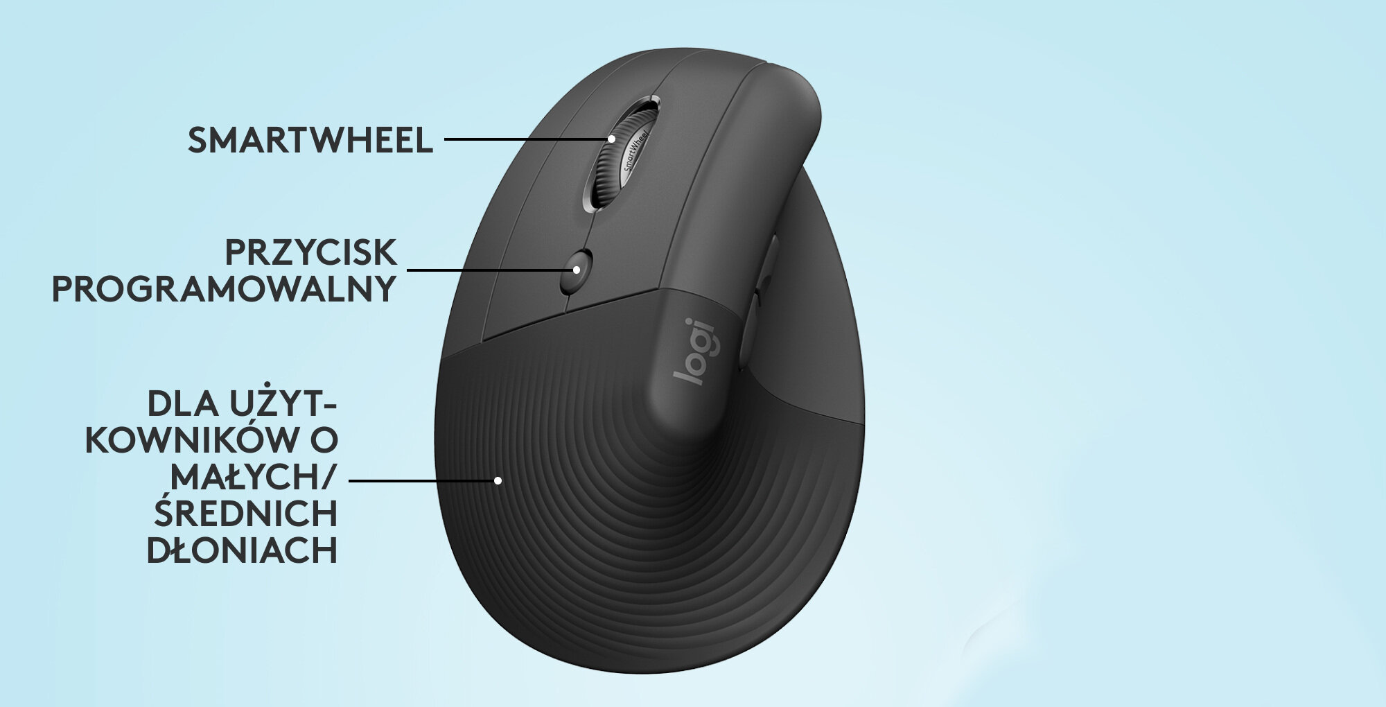 Mysz LOGITECH Lift przewijanie