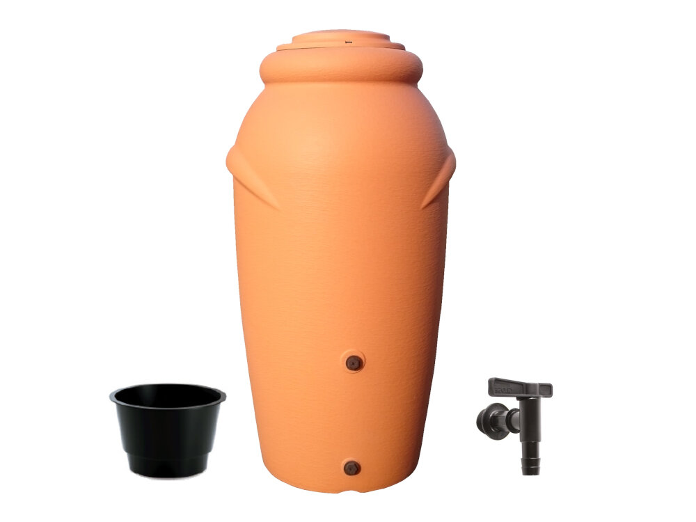 Zbiornik na deszczówkę PROSPERPLAST Aquacan Baby ICAN210-R736 210L Brązowy zestaw elementy montazowe dokumentacja