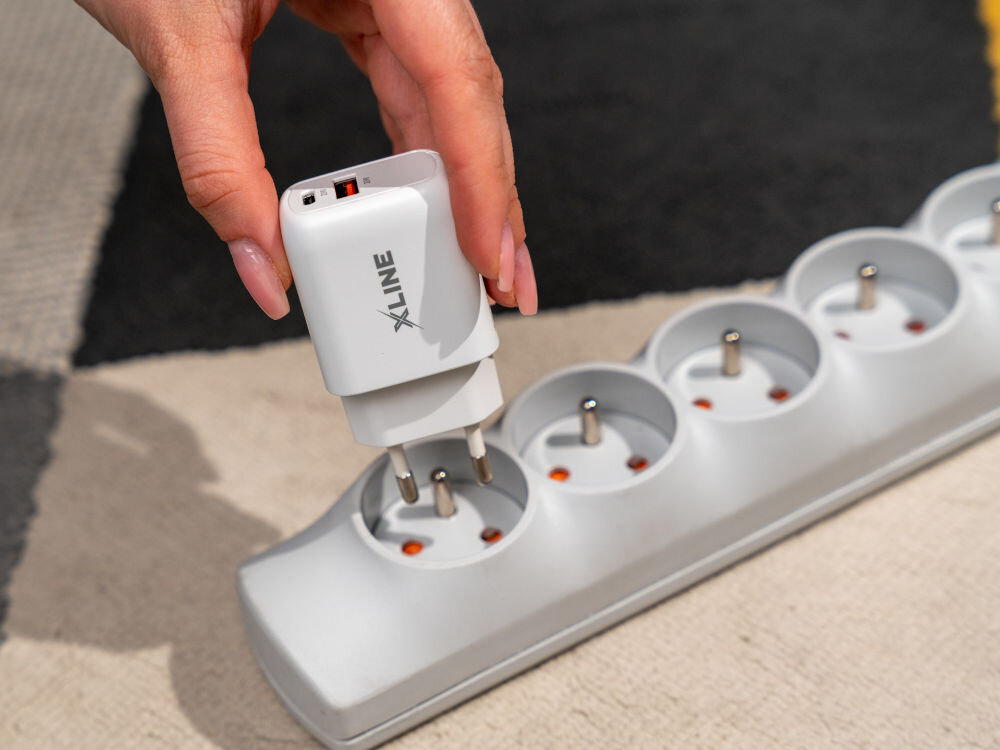 Ładowarka sieciowa X-LINE WC620W 20W+20W Biały moc szybkie ładowanie