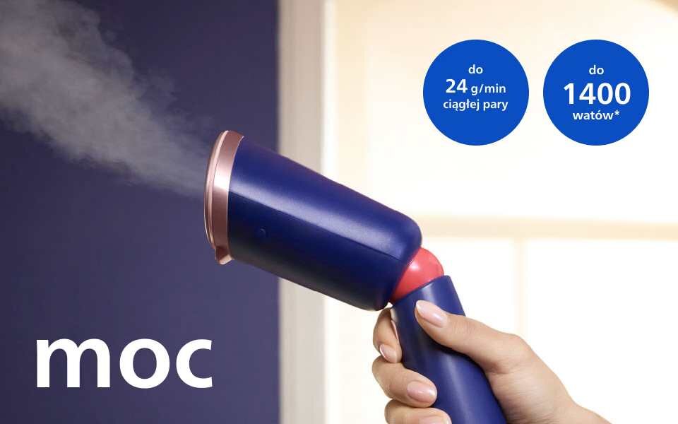 Parownica Philips 5000 zapewnia imponująco wysoką moc pary Parownica Philips 5000 zapewnia imponująco wysoką moc pary