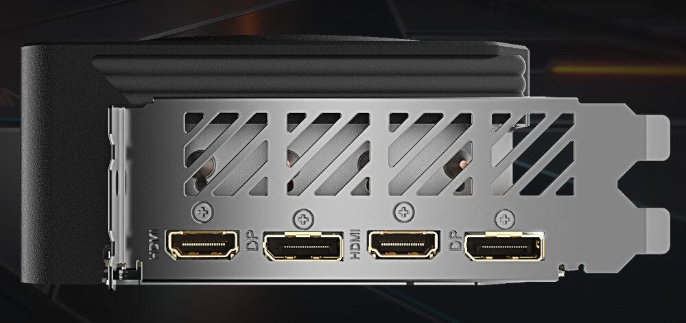 Karta graficzna GIGABYTE Radeon RX 7800 XT Gaming OC 16GB złącza podłączenie interfejs szyna danych