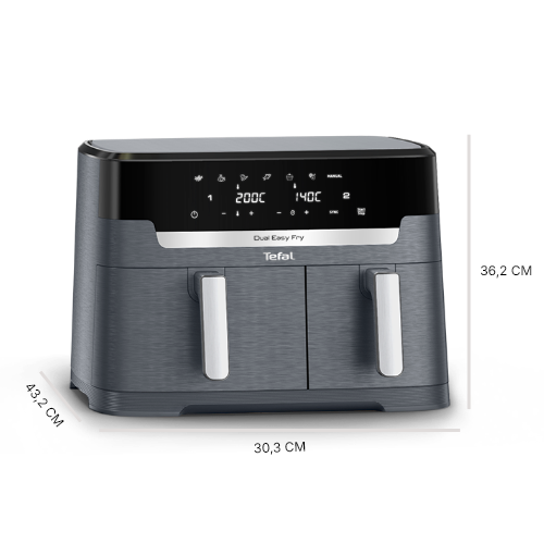 FRYTKOWNICA BEZTŁUSZCZOWA TEFAL Dual Easy Fry XXL EY942HE0