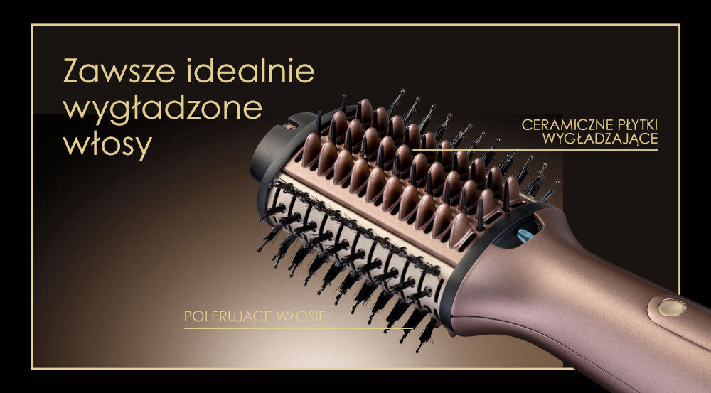 Suszarko-lokówka BABYLISS A95E 40, 50 mm 1000 W perfekcyjne wygładzenie ceramiczne płytki wygładzajace efektywne kształtowanie fryzury elastyczne włosie polerujące dodanie objętości i blasku doskonały efekt stylizacji cienkie grube kręcone proste włosy idealnie wygładzone włosy 