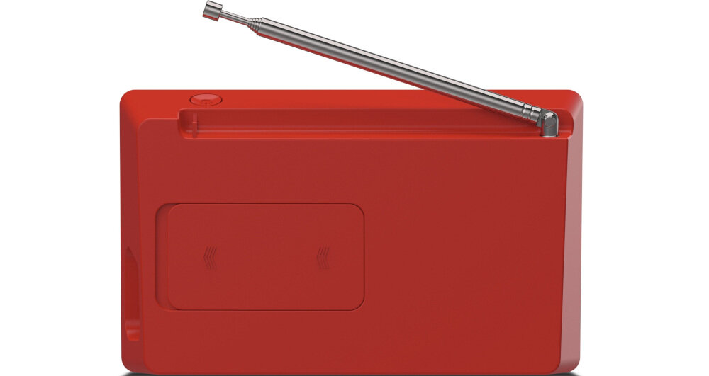 Radio TECHNISAT Digitradio 2 Bluetooth strumień muzyki mobilnie, radio od tyłu na białym tle