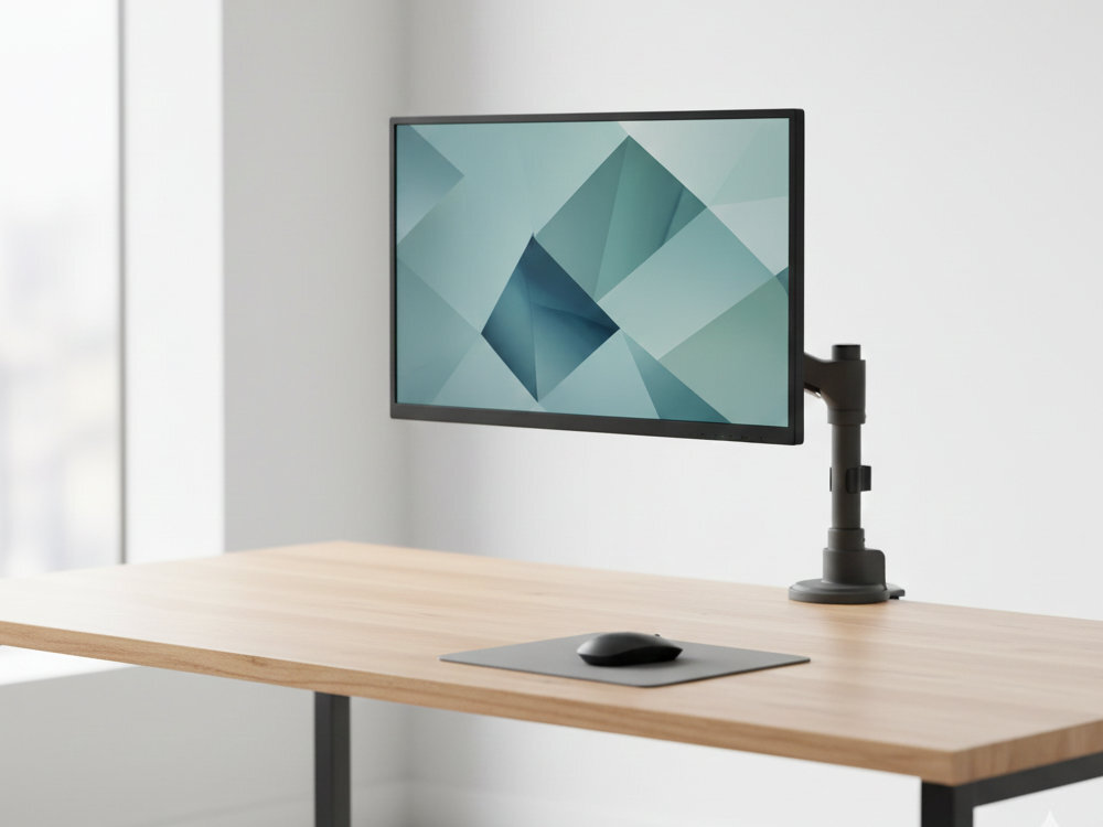 ONE FOR ALL DM5110 - uchwyt z monitorem przymocowany do biurka