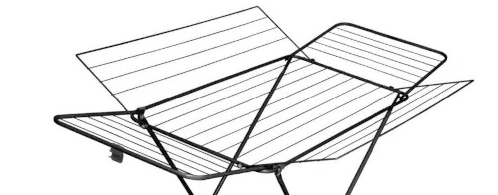 Suszarka na pranie VELKEA H300 Czarny wydłużone skrzydełka powierzchnia