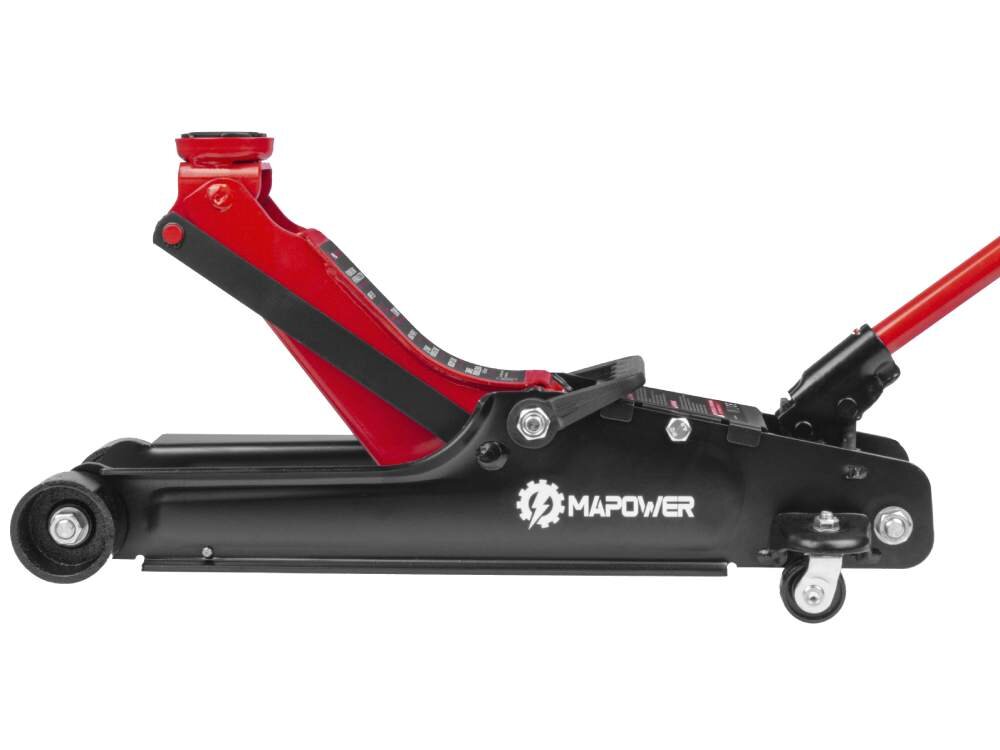 Podnośnik hydrauliczny MAPOWER MPFJ01 2500 kg, Mobilność i komfort pracy, Wizualizacja lewarka od boku z prawej strony