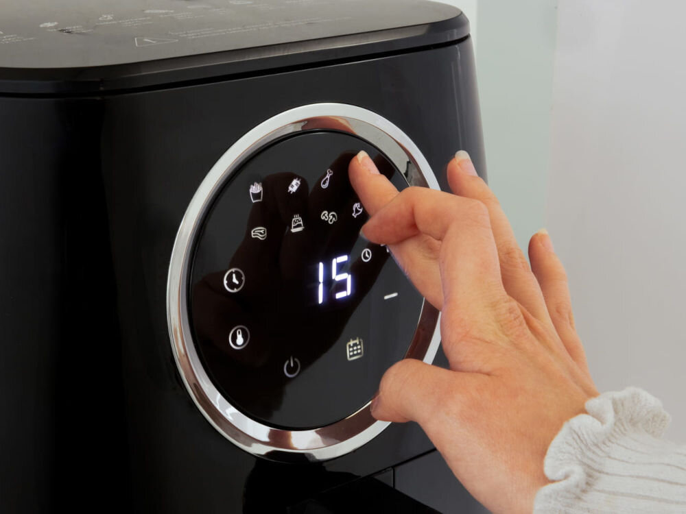 Air Fryer Frytkownica beztłuszczowa MG HOME AF24007D 4.2l równomierne rozprowadzanie ciepła AF24007D frytkownica panel dotykowy LED 8 programów 50-200°C 1-60 min regulacja