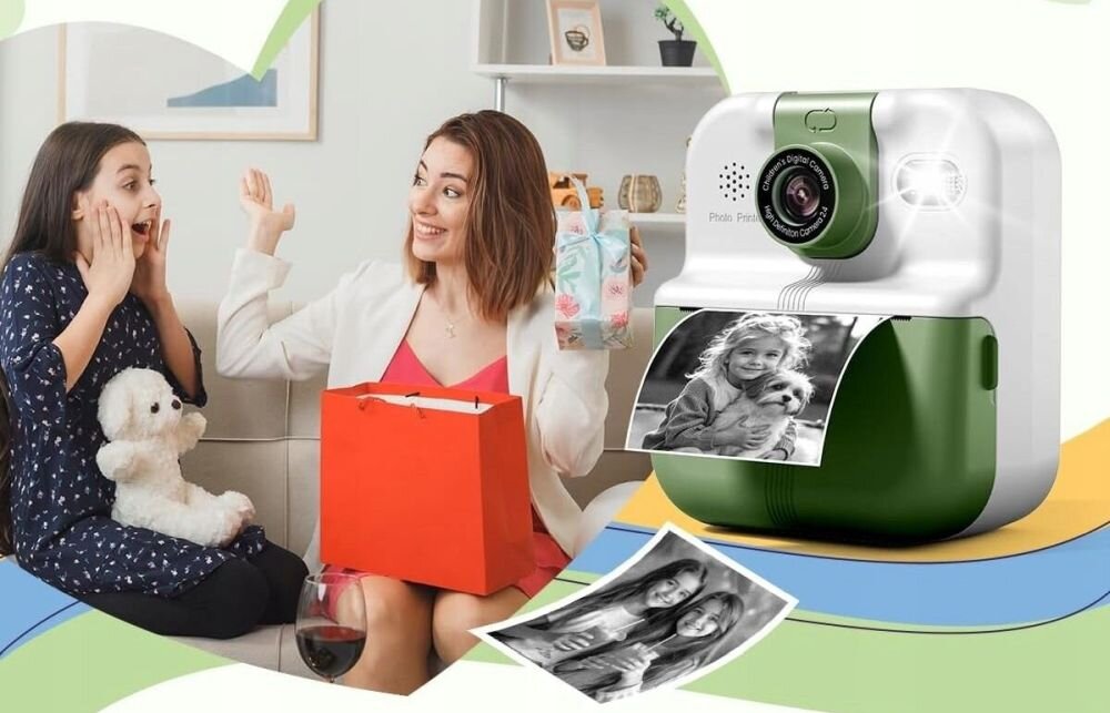 XREC P02 aparat natychmiastowy druk zdjęć termiczny szybki zapis microSD funkcje dla dzieci