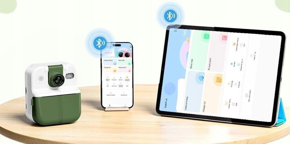 XREC P02 aparat bluetooth druk z telefonu WalkPrint Android iOS grafiki etykiety bezprzewodowo