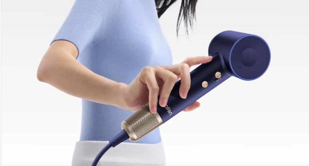 Suszarka LAIFEN Swift Premium Biało-złoty 1400W Wygodne oznaczenie temperatury 3-kolorowa dioda LED dostosowanie potrzeby stylizacja pielęgnacja