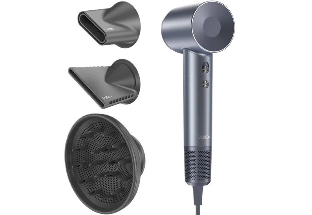 Suszarka LAIFEN Swift Special Srebno-niebieski 1500W wygląd design prezentacja wizualizacja Szybka i zdrowa stylizacja
