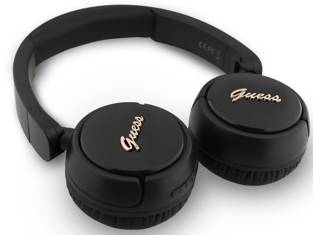 Słuchawki GUESS Metal Logo Script Bluetooth 5.3 IPX4 USB-C długi czas pracy wodoodporne