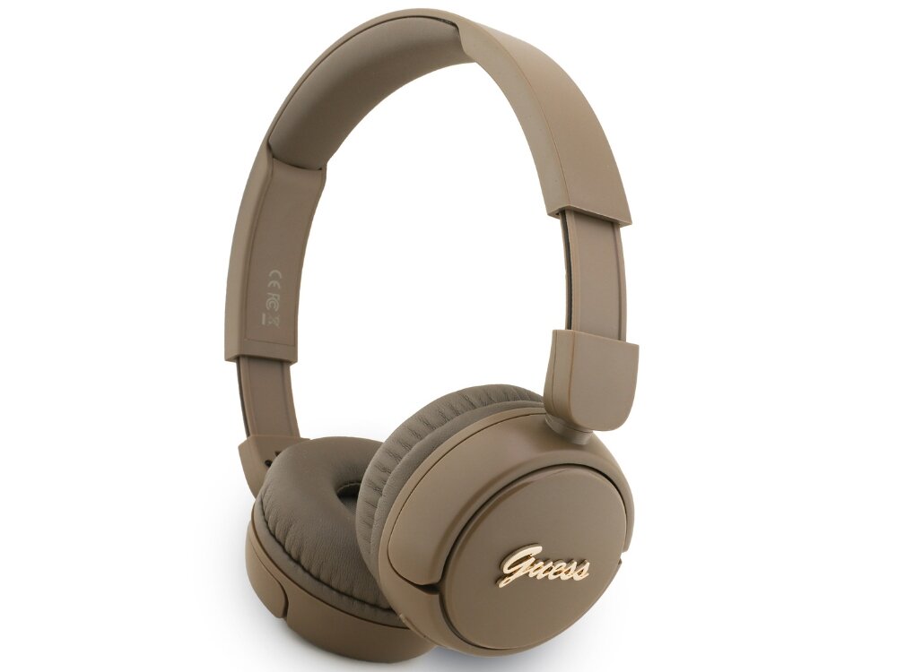 Słuchawki GUESS Metal Logo Script czarne bezprzewodowe Bluetooth 5.3 eleganckie nauszne