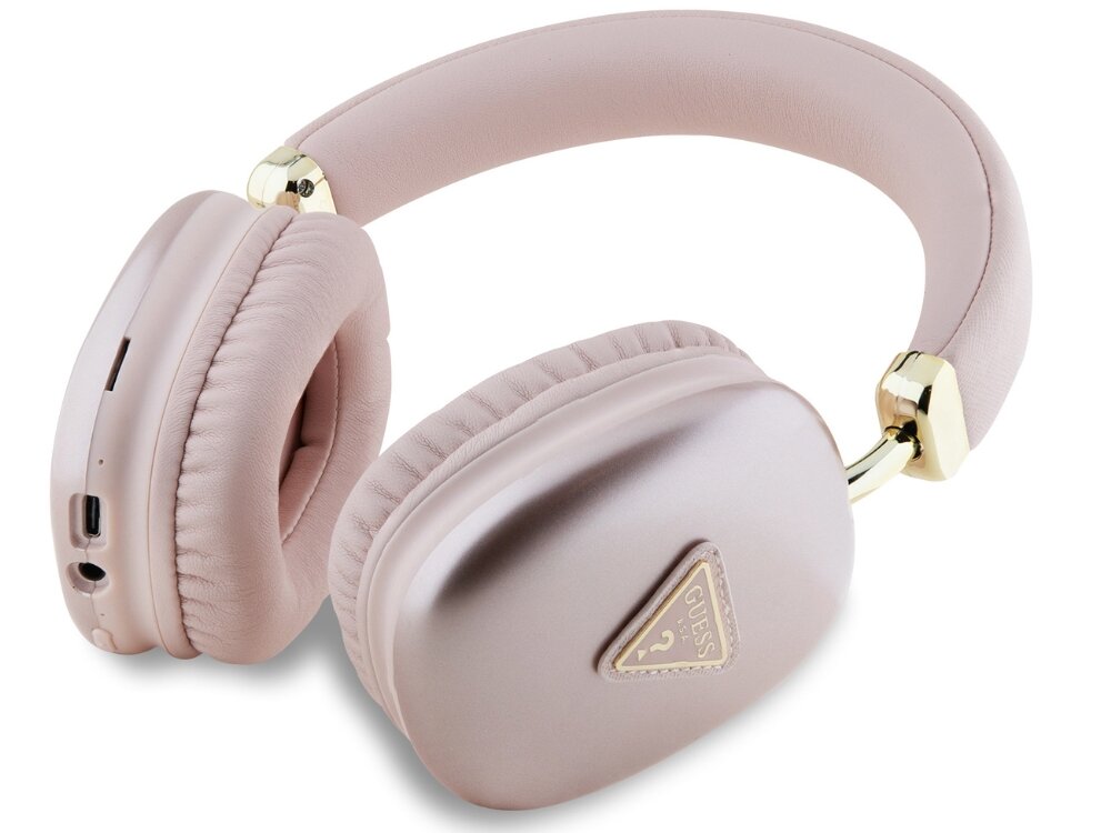 Słuchawki GUESS Metallic Triangle Logo złote komfortowe miękkie logo Guess