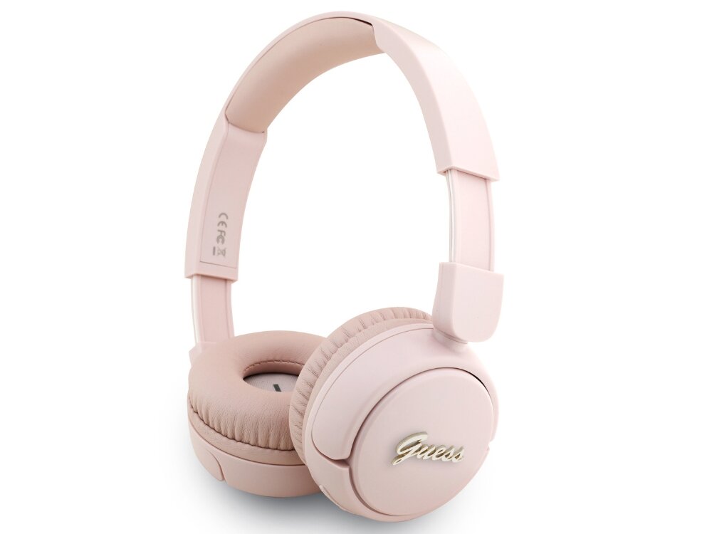 Słuchawki GUESS Metal Logo Script czarne bezprzewodowe Bluetooth 5.3 eleganckie nauszne