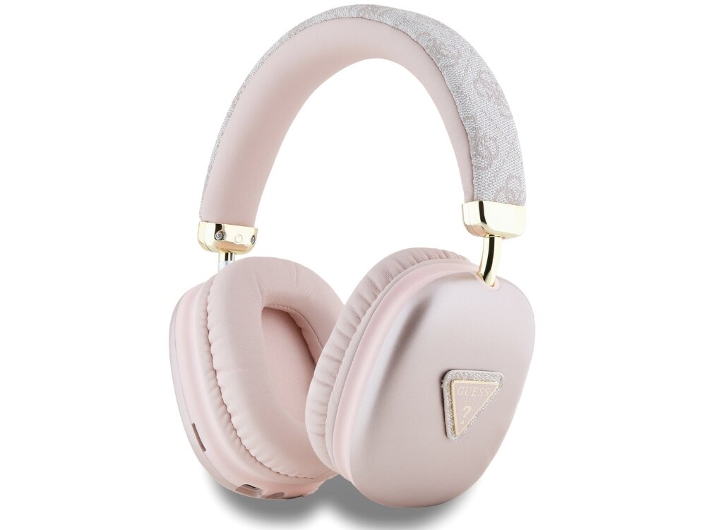 Słuchawki GUESS 4G Triangle Logo Bluetooth 5.3 złote eleganckie minimalistyczne design