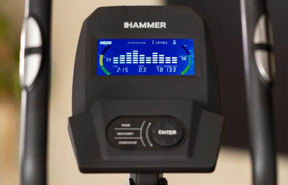 Orbitrek eliptyczny HAMMER Cross Pace 5.0 NorsK komputer typu Push&Turn kolorowy wyswietlacz LCD