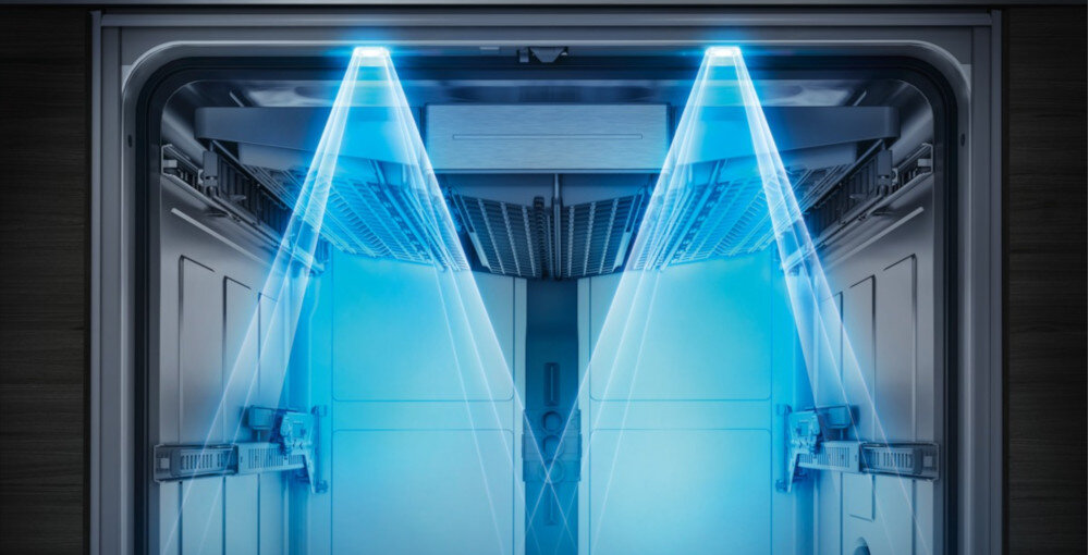 ZMYWARKA SIEMENS SN67ZX06CE Oświetlenie wnętrza sterowanie aplikacją dodatkowe barwy komfort załadunek wyciąganie naczyń