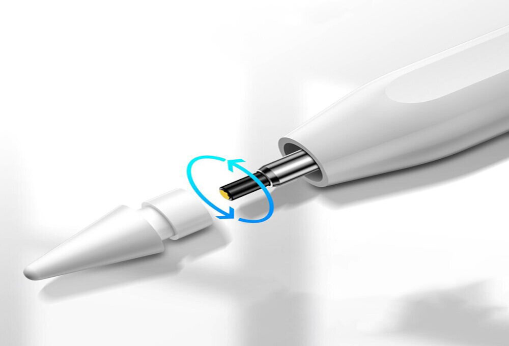 Rysik TECH-PROTECT Digital Stylus Pen 2 Biały pokazanie niewielkiej końcówki dokładność podczas rysowania i obróbki graficznej