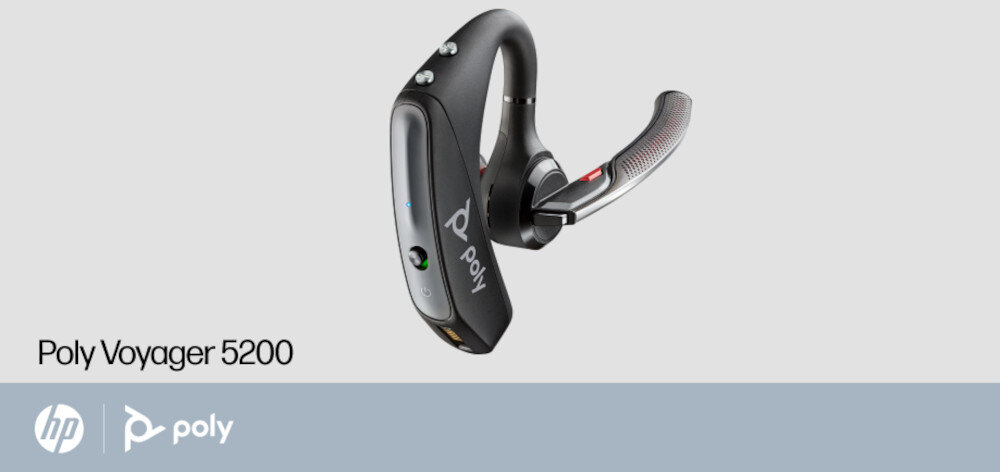Słuchawka POLY Voyager 5200 HS design komfort lekkość dźwięk jakość wrażenia słuchowe ergonomia lekkość sport aktywność podróże czas pracy działanie akumulator