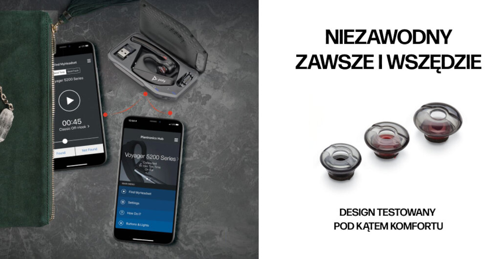 Słuchawka POLY Voyager 5200 HS bateria ladowanie