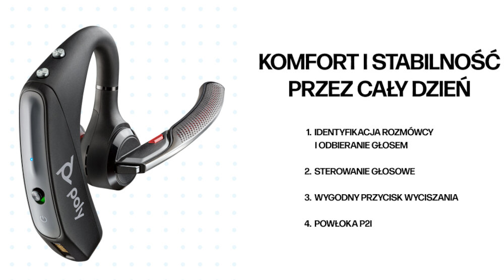 Słuchawka POLY Voyager 5200 HS komfort stabilnosc