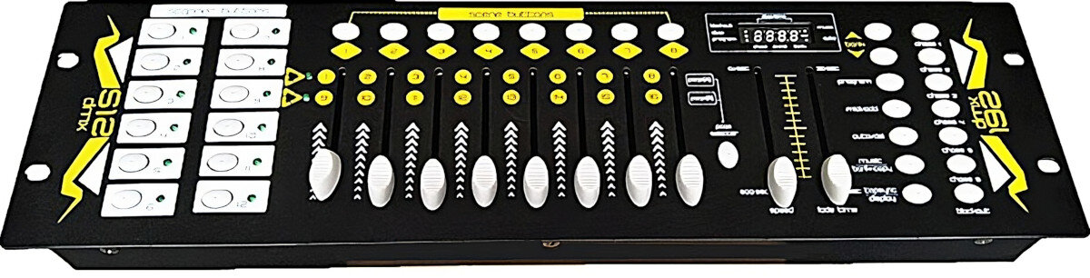 Sterownik suwakowy LIGHT4ME DMX 192 MKII kanały kontrola działanie pamięć