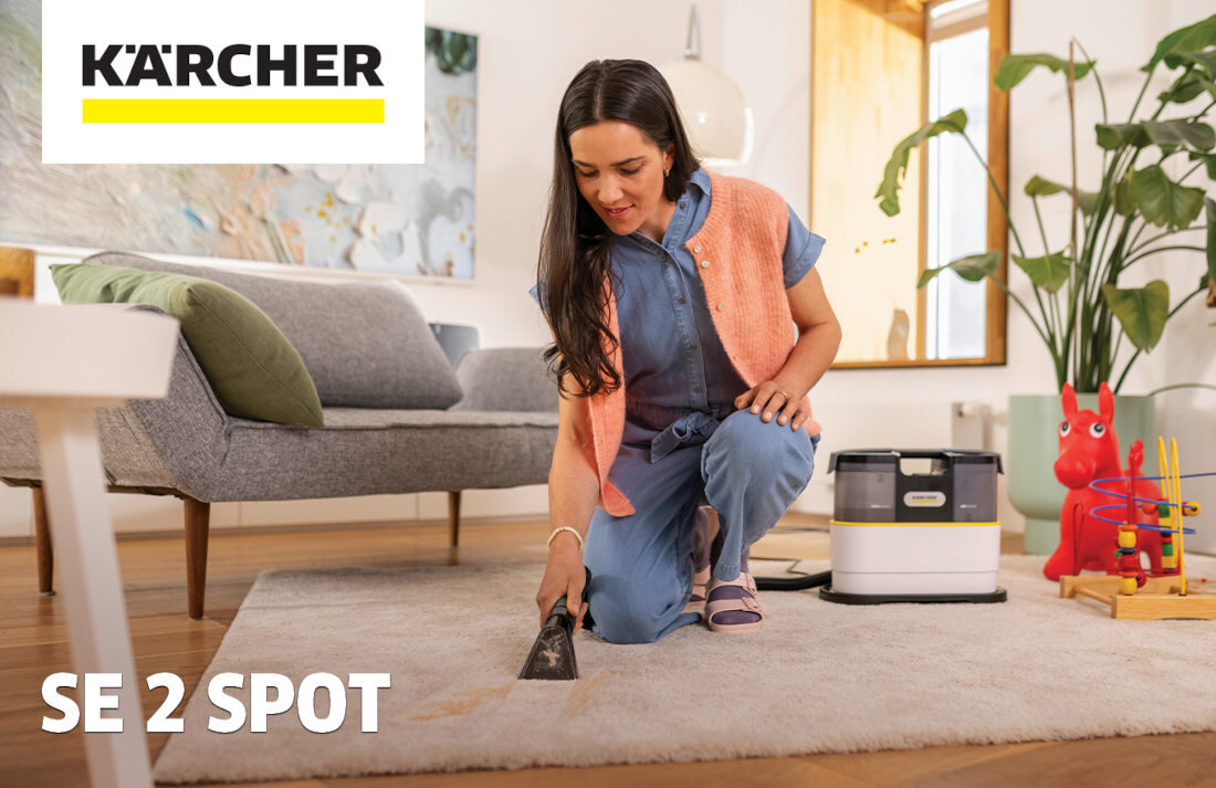 Odkurzacz KARCHER SE 2 Spot 1.081-410.0 Wygląd design tło prezentacja wizualizacja Sprzątanie bez kompromisów