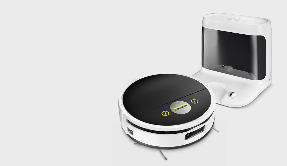 Robot sprzątający KARCHER RVF 7 1.269-680.0 Czyszczenie bez przerw automatycznie wraca do stacji i ładuje się w około 230 minut czas pracy