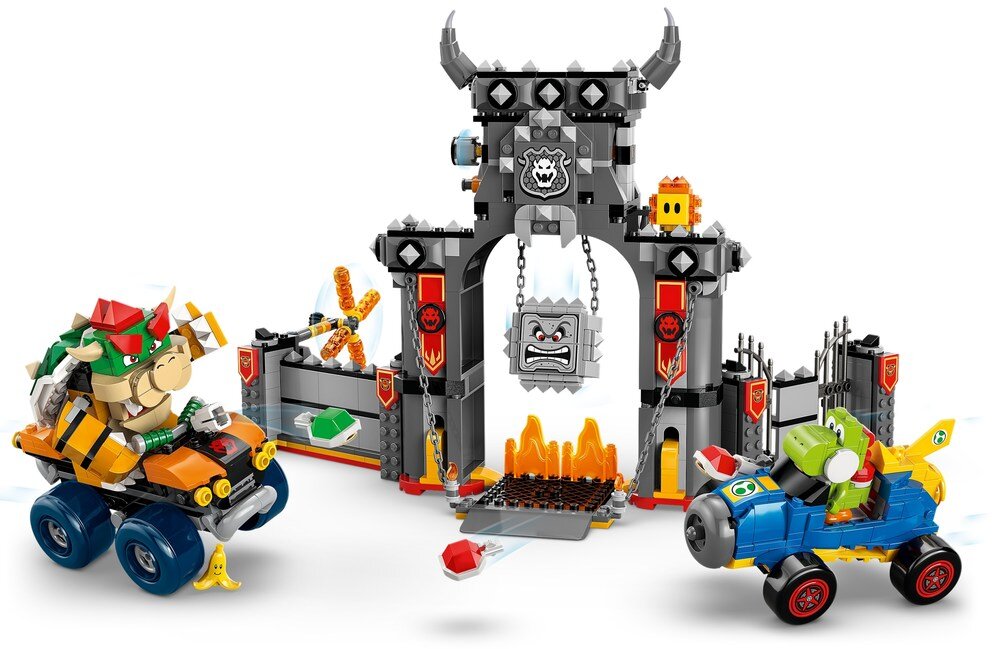 LEGO 72039 Super Mario Mario Kart - Bowser i jego zamek Mach 8 26 cm wysokości, 36 cm szerokości i 21 cm głębokości  