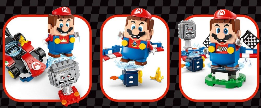 LEGO 72043 Super Mario Mario Kart - Interaktywna figurka LEGO Mario i Standard Kart opis toru   