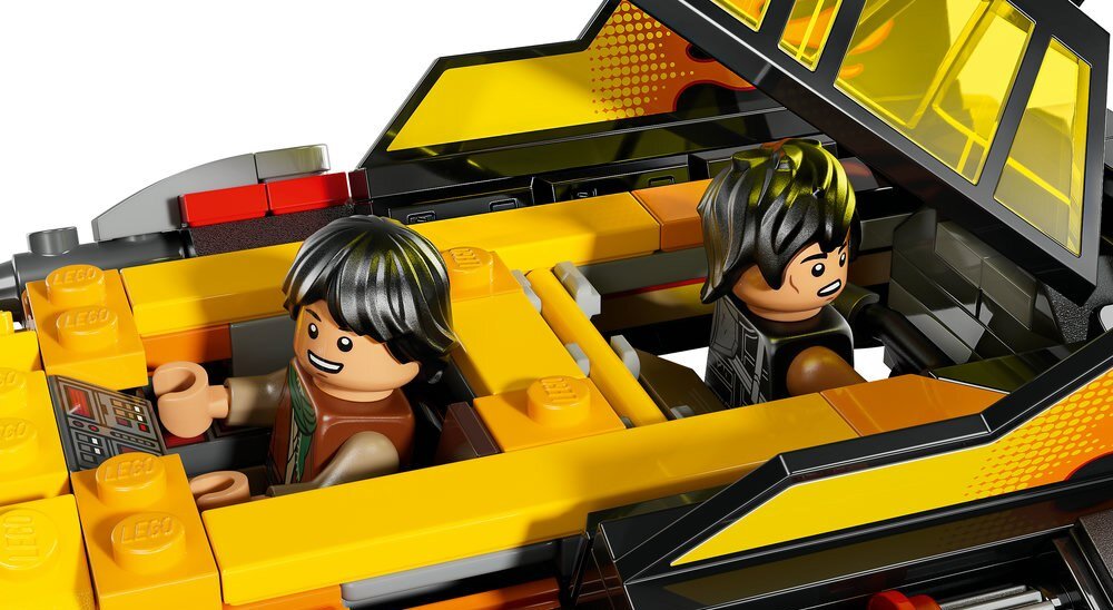 LEGO 75414 Star Wars Płomienny śmigacz śnieżny minifigurki LEGO Star Wars Siga Greeblinga, Dartha Deva i Solitusa STAP  Solitus 