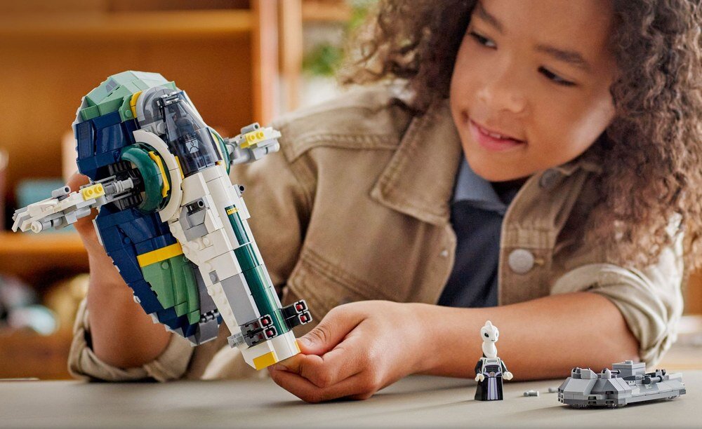 LEGO 75433 Star Wars Statek kosmiczny Jango Fetta elementy opis konstrukcji wiek Gwiezdne wojny: Atak klonów
  